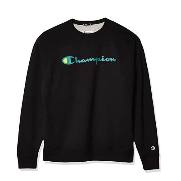 Champion Men's Script Logo-Print Fleece Sweatshirt - Picture 2 of 2